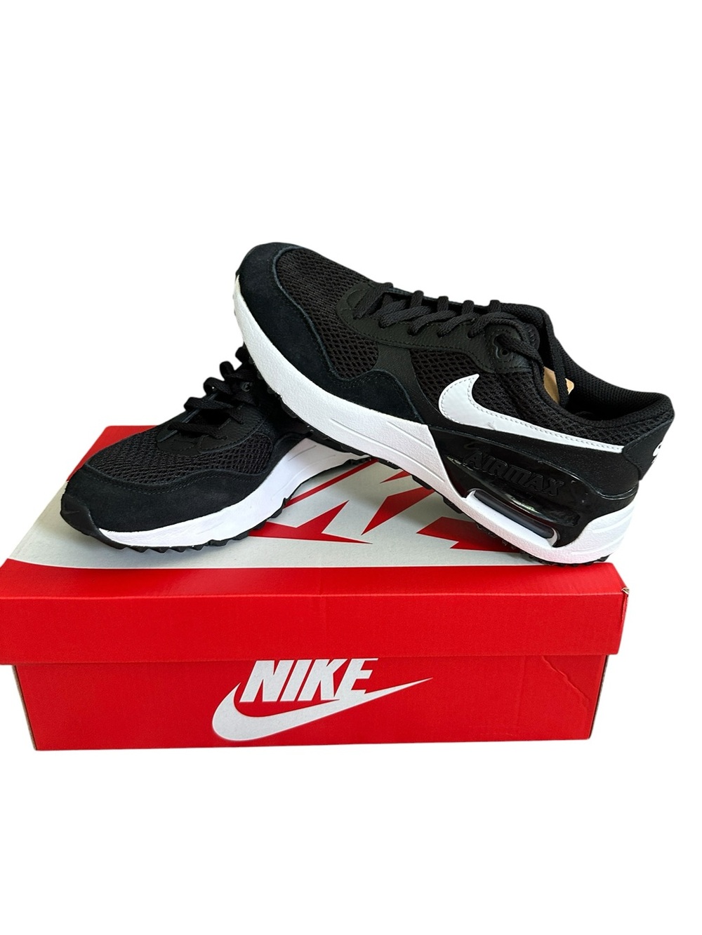 New Nike Air Max SYSTM GS Black White Shoes Sneakers DQ0284-001 Size 6.5Y/ Wmn 8
